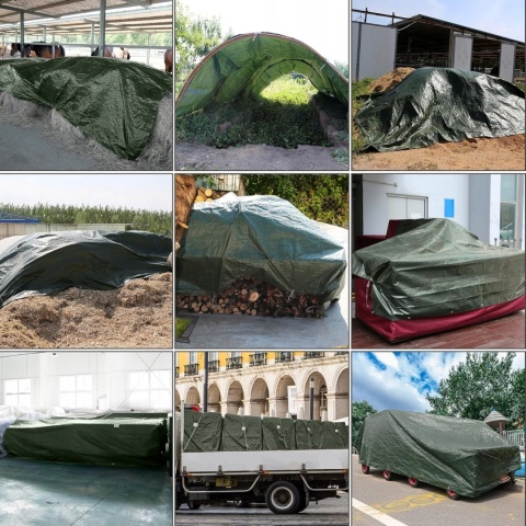 PLANDEKA OCHRONNA PŁACHTA z przelotkami 5x 6M przeciwdeszczowa ogrodowa
