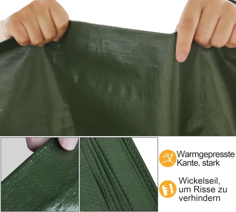 PLANDEKA OCHRONNA PŁACHTA z przelotkami 5x 6M przeciwdeszczowa ogrodowa