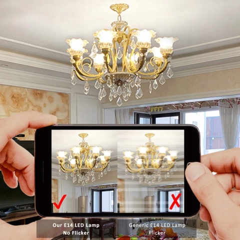 ŻARÓWKA LED E14 ZESTAW 2 SZTUK 3W 2700K ciepła biel niemrugająca do okapu